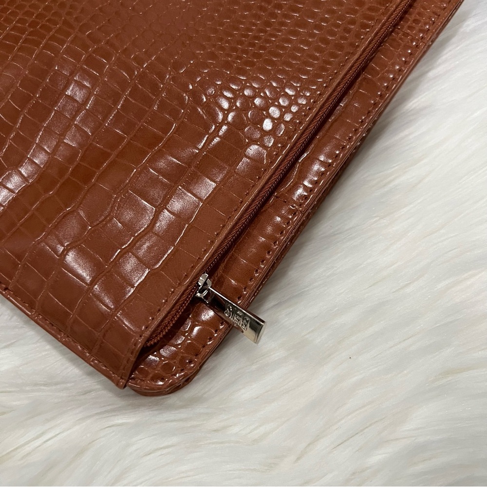 BEIS Tan Crocodile-Embossed Crossbody Tote NWT - Picture 8 of 9